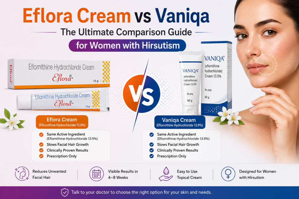 Eflora Cream vs Vaniqa – Ultimate Comparison Guide for Women with Hirsutism