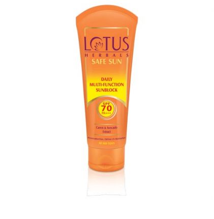 Lotus Safe Sun Multi-Function Sun Block Spf-70 Pa+++ 60G