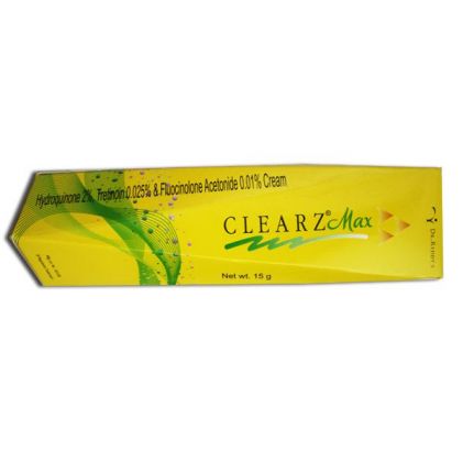 Clearz Max Cream 15gm (Hydroquinone 2%, Tretinoin 0.025% and Fluocinolone 0.01%)